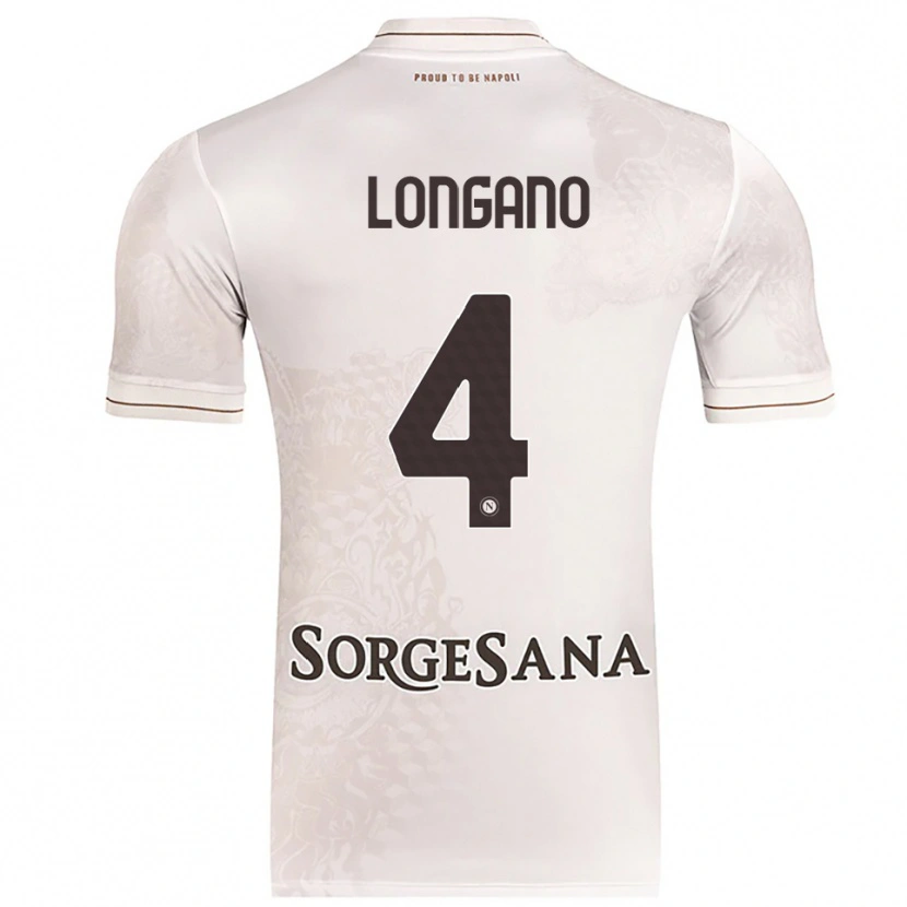 Danxen Enfant Maillot Salvatore Longano #4 Champagne Marron Tenues Extérieur 2025/26 T-Shirt