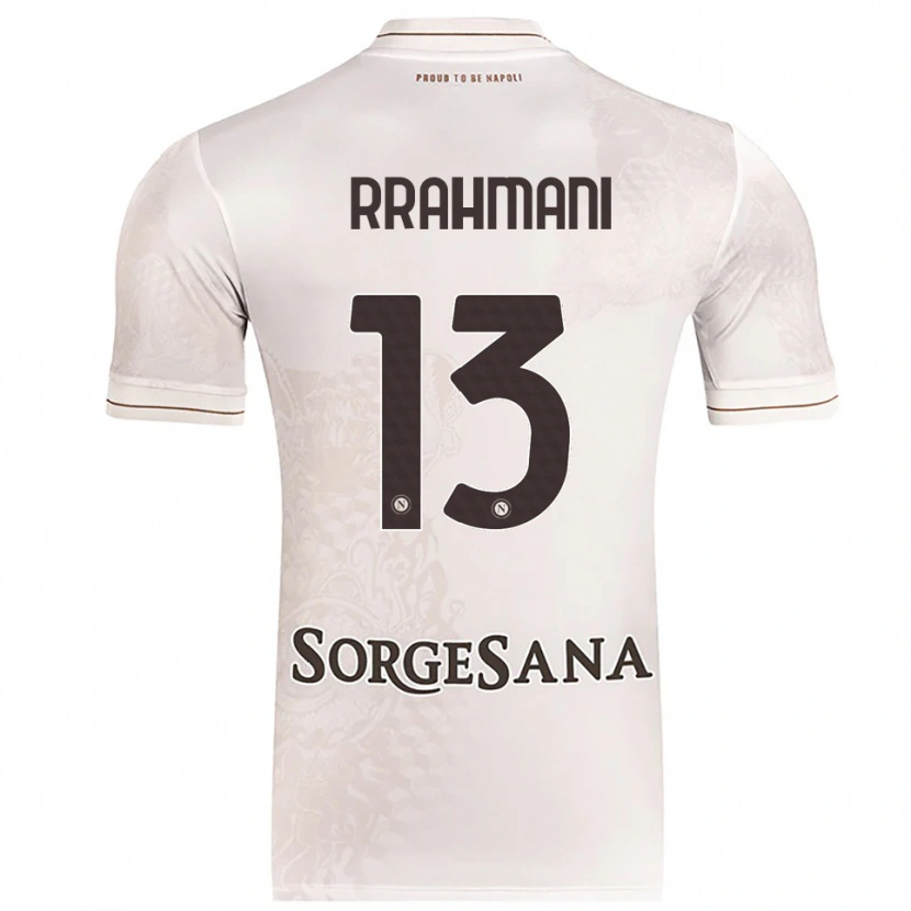Danxen Enfant Maillot Amir Rrahmani #13 Champagne Marron Tenues Extérieur 2025/26 T-Shirt