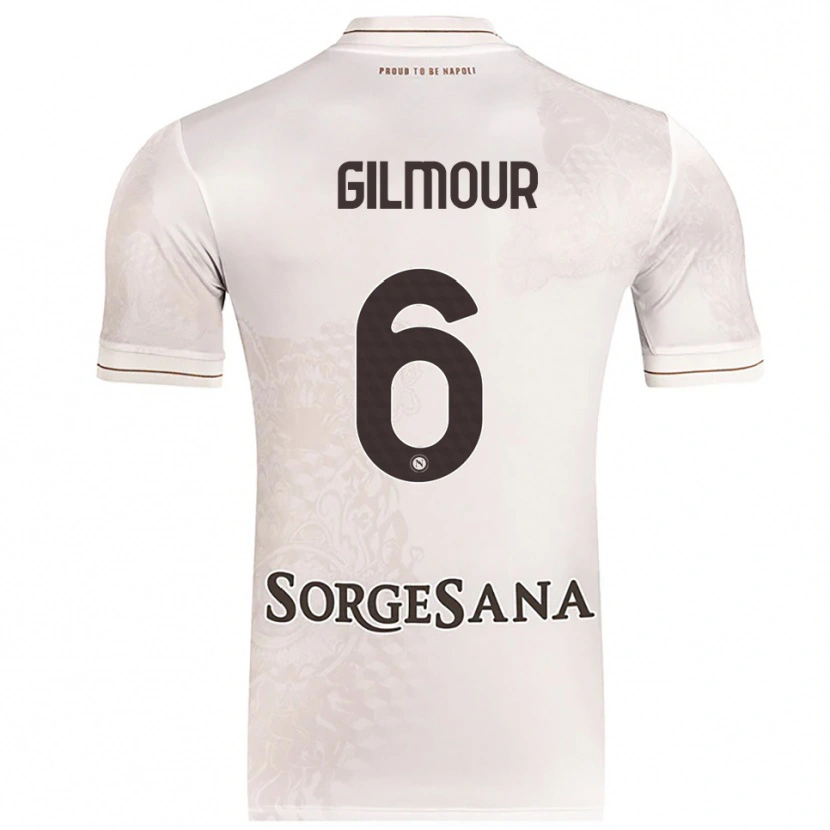 Danxen Enfant Maillot Billy Gilmour #6 Champagne Marron Tenues Extérieur 2025/26 T-Shirt