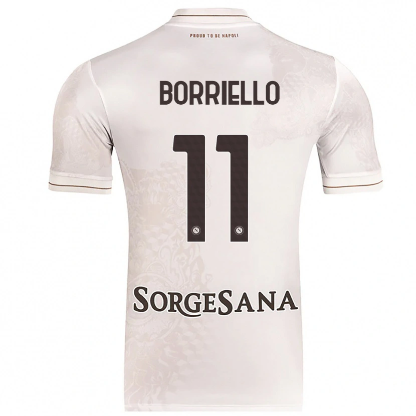 Danxen Enfant Maillot Salvatore Borriello #11 Champagne Marron Tenues Extérieur 2025/26 T-Shirt