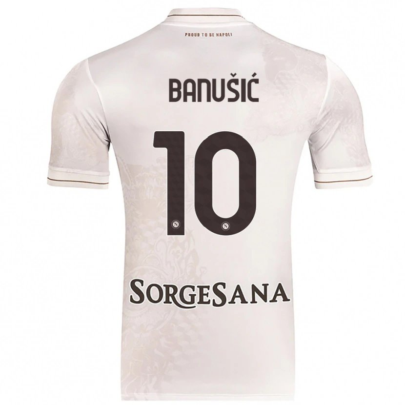 Danxen Enfant Maillot Marija Maredinho Banušić #10 Champagne Marron Tenues Extérieur 2025/26 T-Shirt