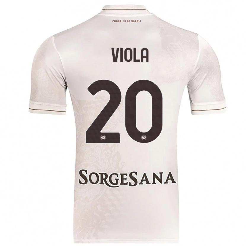 Danxen Enfant Maillot Nicola Viola #20 Champagne Marron Tenues Extérieur 2025/26 T-Shirt