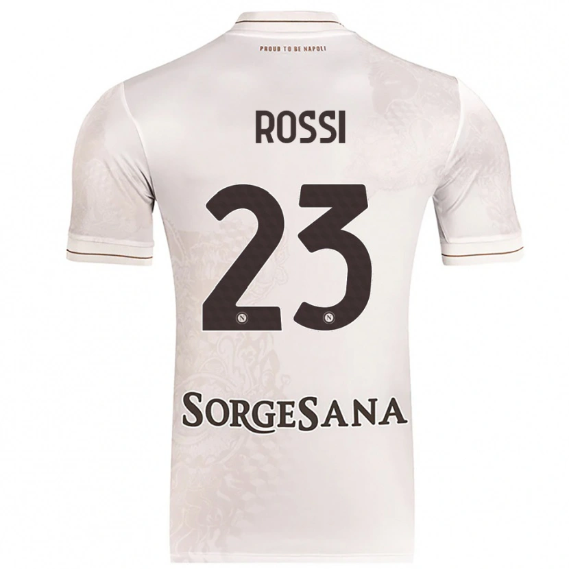 Danxen Enfant Maillot Leonardo Rossi #23 Champagne Marron Tenues Extérieur 2025/26 T-Shirt