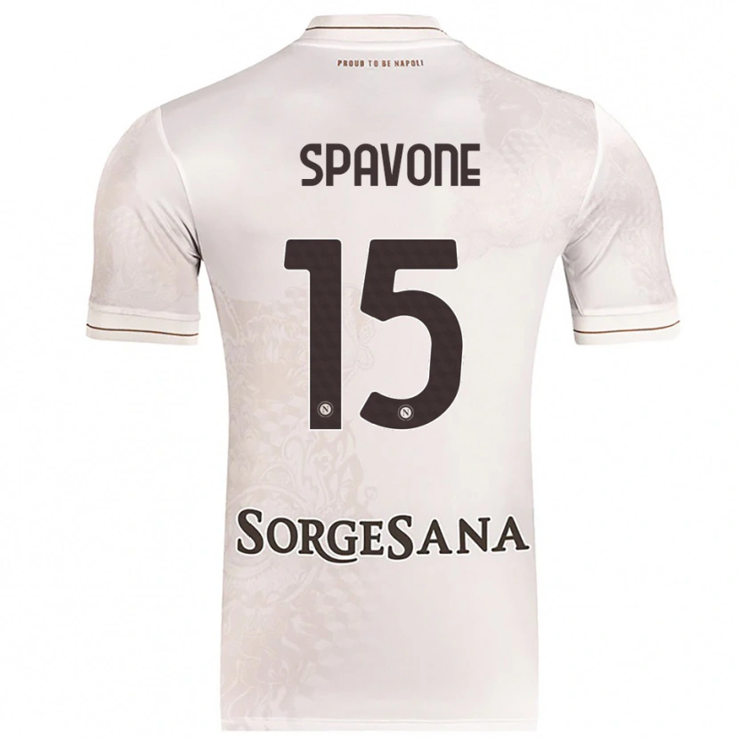 Danxen Enfant Maillot Alessandro Spavone #15 Champagne Marron Tenues Extérieur 2025/26 T-Shirt