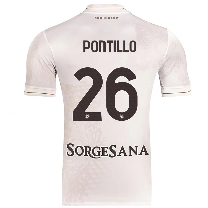 Danxen Enfant Maillot Pasquale Pontillo #26 Champagne Marron Tenues Extérieur 2025/26 T-Shirt