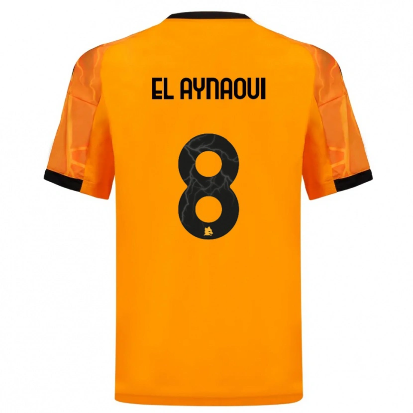 Danxen Enfant Maillot Neil El Aynaoui #8 Orange Noir Tenues Extérieur 2025/26 T-Shirt