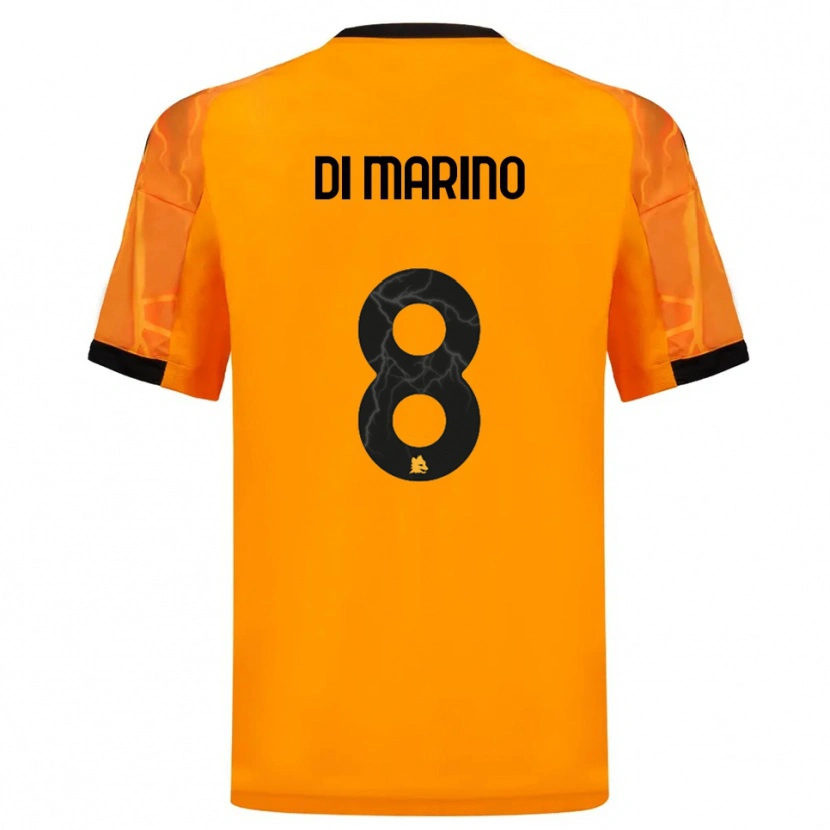 Danxen Enfant Maillot Baldo Di Marino #8 Orange Noir Tenues Extérieur 2025/26 T-Shirt