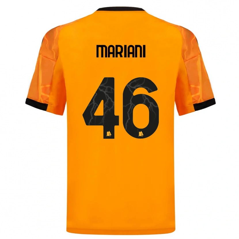 Danxen Enfant Maillot Christian Mariani #46 Orange Noir Tenues Extérieur 2025/26 T-Shirt