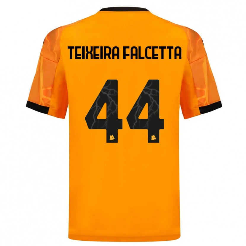 Danxen Enfant Maillot Pietro Teixeira Falcetta #44 Orange Noir Tenues Extérieur 2025/26 T-Shirt