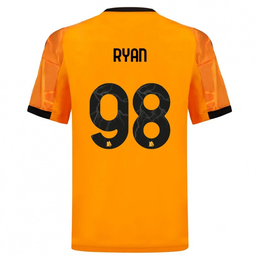 Danxen Enfant Maillot Mathew Ryan #98 Orange Noir Tenues Extérieur 2025/26 T-Shirt