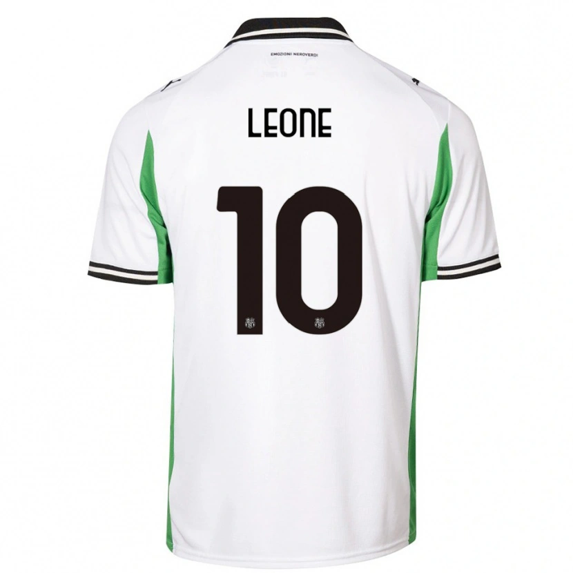 Danxen Enfant Maillot Kevin Leone #10 Blanc Vert Noir Tenues Extérieur 2025/26 T-Shirt