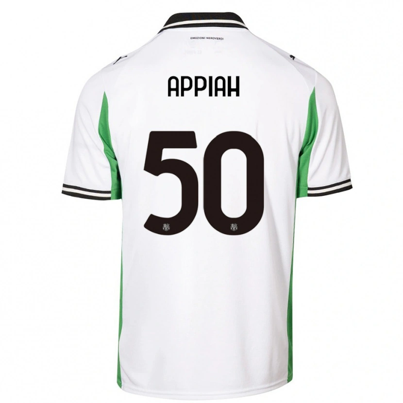 Danxen Enfant Maillot Lorenzo Appiah #50 Blanc Vert Noir Tenues Extérieur 2025/26 T-Shirt
