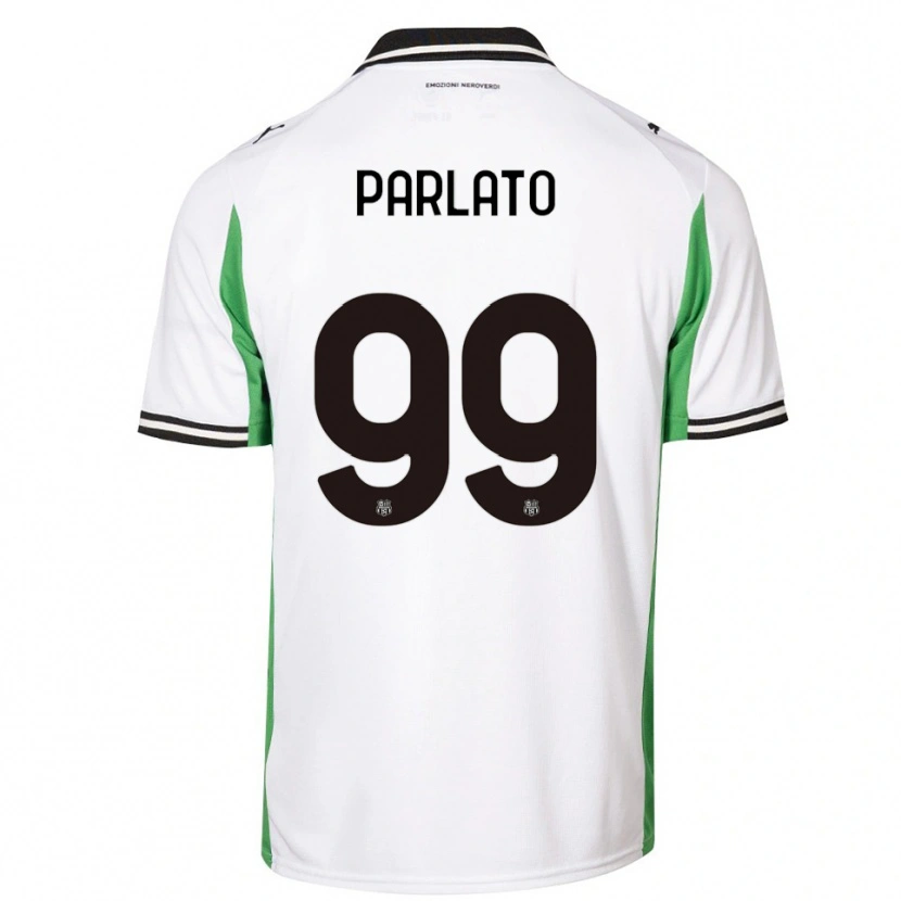Danxen Enfant Maillot Claudio Parlato #99 Blanc Vert Noir Tenues Extérieur 2025/26 T-Shirt