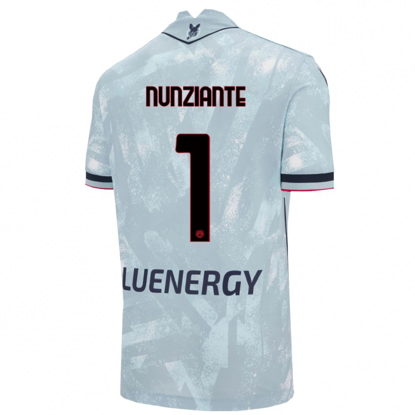Danxen Enfant Maillot Alessandro Nunziante #1 Bleu Clair Noir Tenues Extérieur 2025/26 T-Shirt