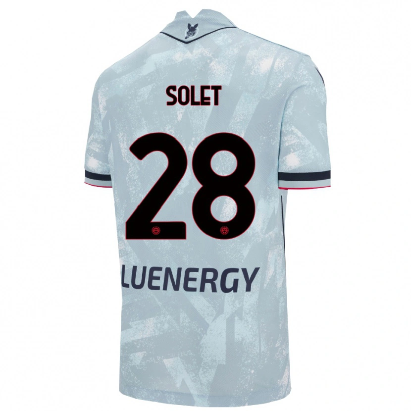 Danxen Enfant Maillot Oumar Solet #28 Bleu Clair Noir Tenues Extérieur 2025/26 T-Shirt