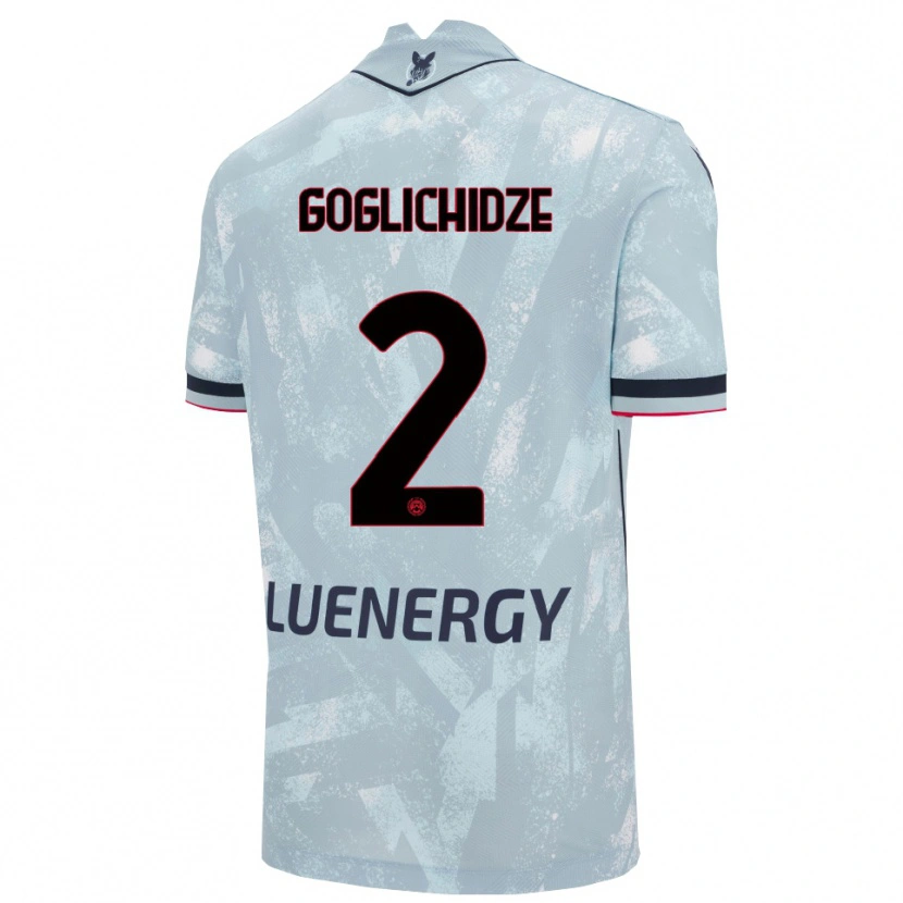Danxen Enfant Maillot Saba Goglichidze #2 Bleu Clair Noir Tenues Extérieur 2025/26 T-Shirt
