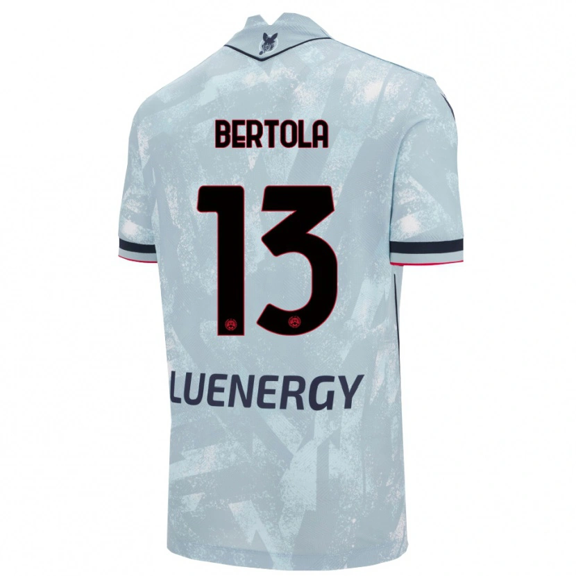 Danxen Enfant Maillot Nicolò Bertola #13 Bleu Clair Noir Tenues Extérieur 2025/26 T-Shirt