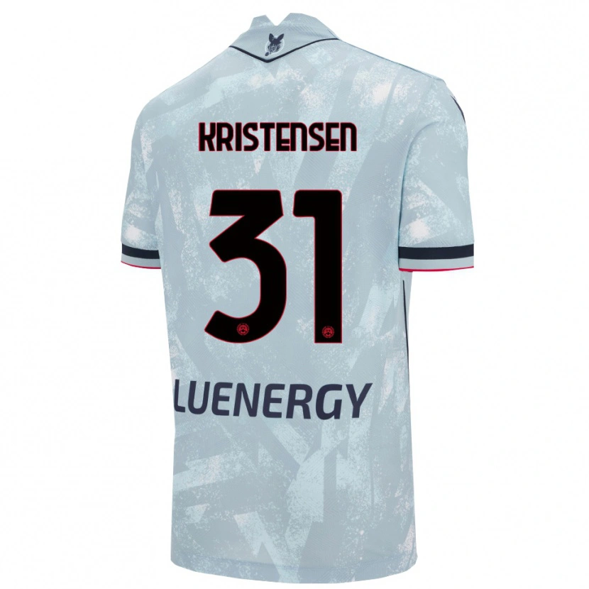 Danxen Enfant Maillot Thomas Kristensen #31 Bleu Clair Noir Tenues Extérieur 2025/26 T-Shirt