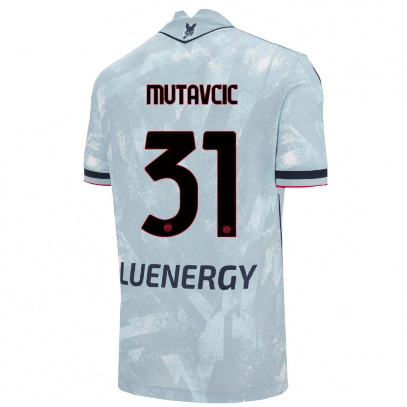 Danxen Enfant Maillot Jan Mutavcic #31 Bleu Clair Noir Tenues Extérieur 2025/26 T-Shirt