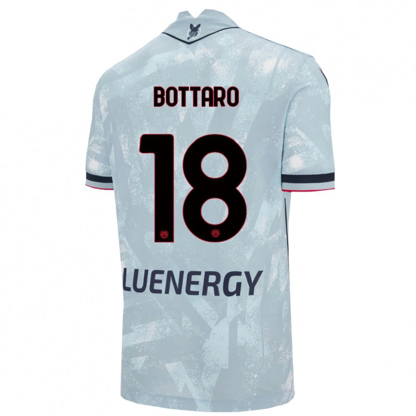 Danxen Enfant Maillot Leonardo Bottaro #18 Bleu Clair Noir Tenues Extérieur 2025/26 T-Shirt