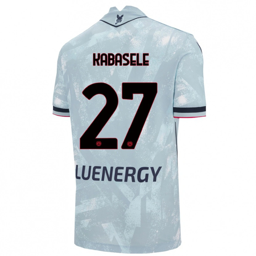 Danxen Enfant Maillot Christian Kabasele #27 Bleu Clair Noir Tenues Extérieur 2025/26 T-Shirt