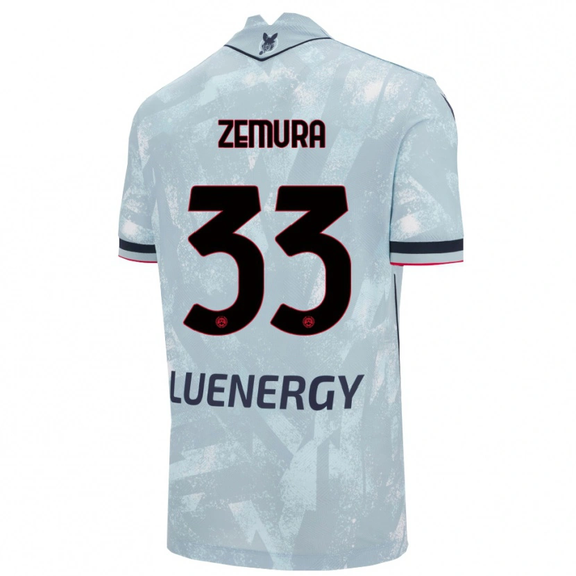 Danxen Enfant Maillot Jordan Zemura #33 Bleu Clair Noir Tenues Extérieur 2025/26 T-Shirt