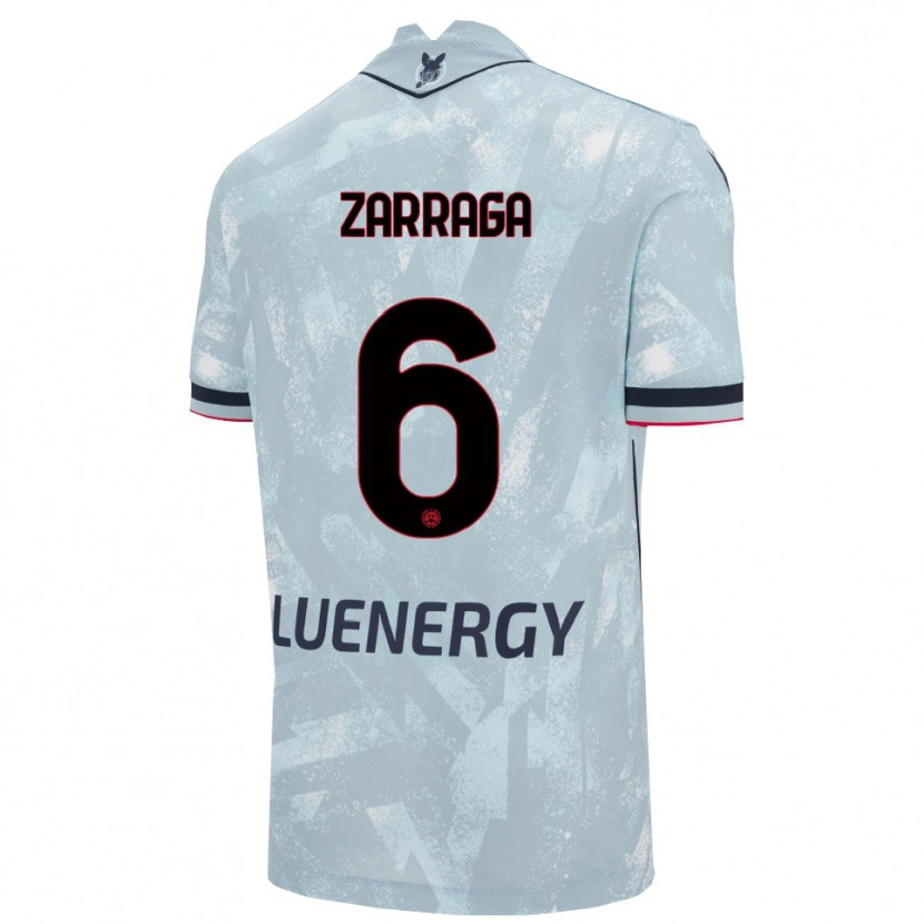 Danxen Enfant Maillot Oier Zarraga #6 Bleu Clair Noir Tenues Extérieur 2025/26 T-Shirt