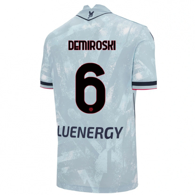 Danxen Enfant Maillot Shenol Demiroski #6 Bleu Clair Noir Tenues Extérieur 2025/26 T-Shirt