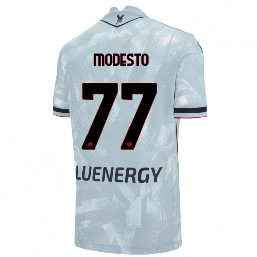 Danxen Enfant Maillot Rui Modesto #77 Bleu Clair Noir Tenues Extérieur 2025/26 T-Shirt