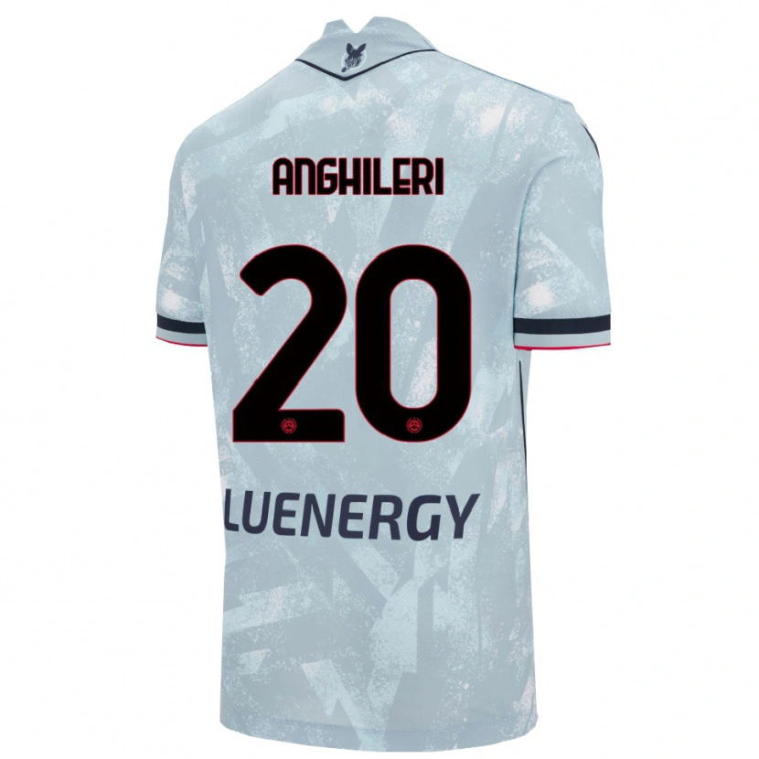 Danxen Enfant Maillot Giulio Anghileri #20 Bleu Clair Noir Tenues Extérieur 2025/26 T-Shirt