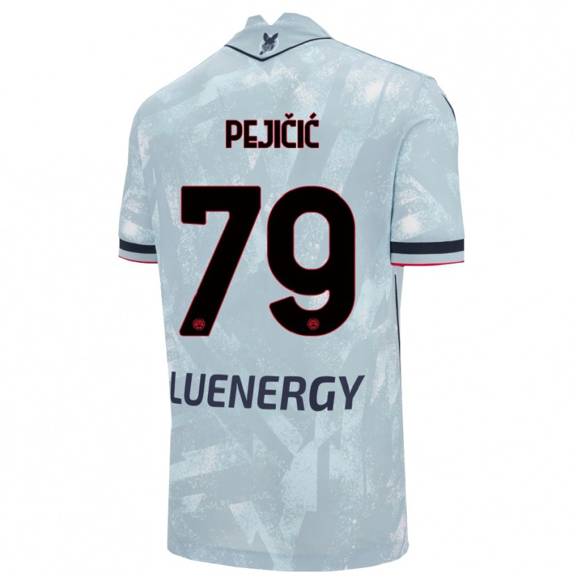 Danxen Enfant Maillot David Pejičić #79 Bleu Clair Noir Tenues Extérieur 2025/26 T-Shirt