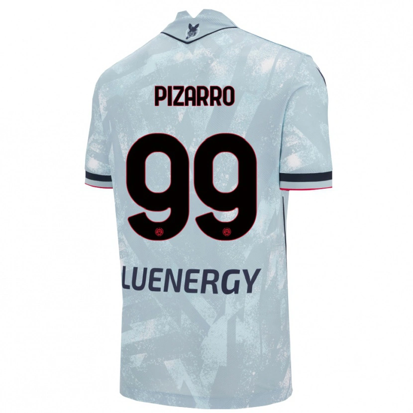 Danxen Enfant Maillot Damián Pizarro #99 Bleu Clair Noir Tenues Extérieur 2025/26 T-Shirt