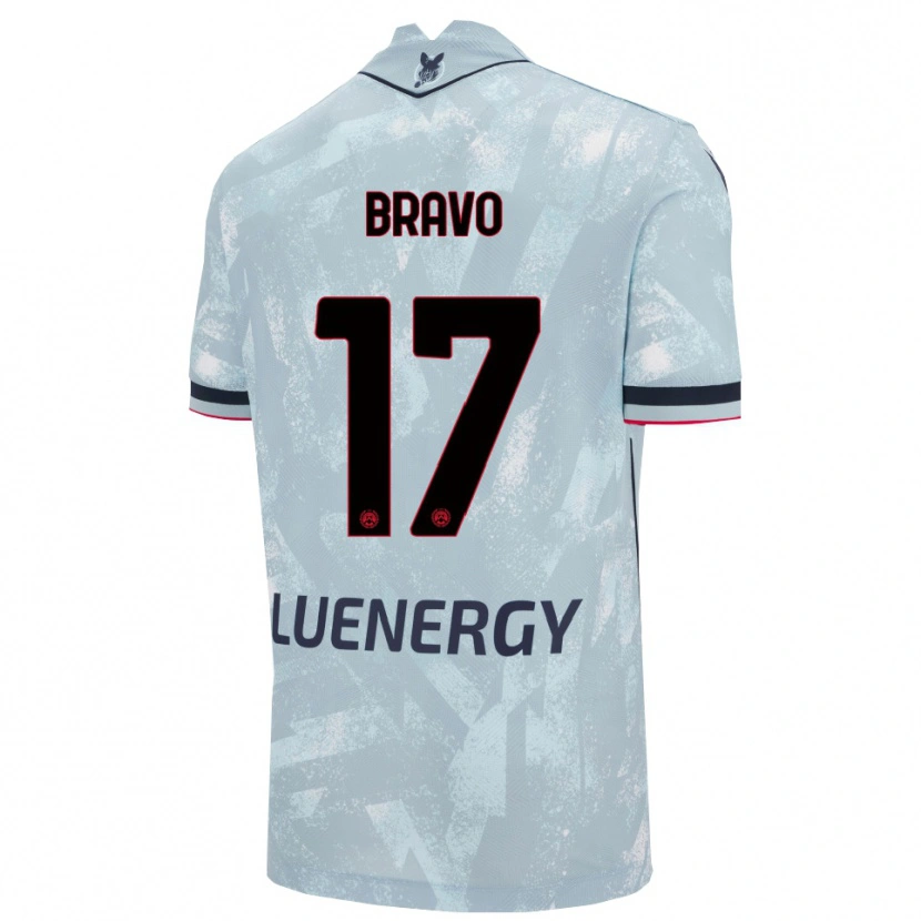 Danxen Enfant Maillot Iker Bravo #17 Bleu Clair Noir Tenues Extérieur 2025/26 T-Shirt