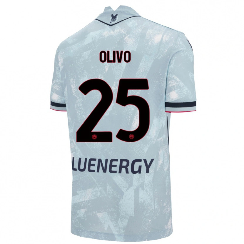 Danxen Enfant Maillot Gioele Olivo #25 Bleu Clair Noir Tenues Extérieur 2025/26 T-Shirt