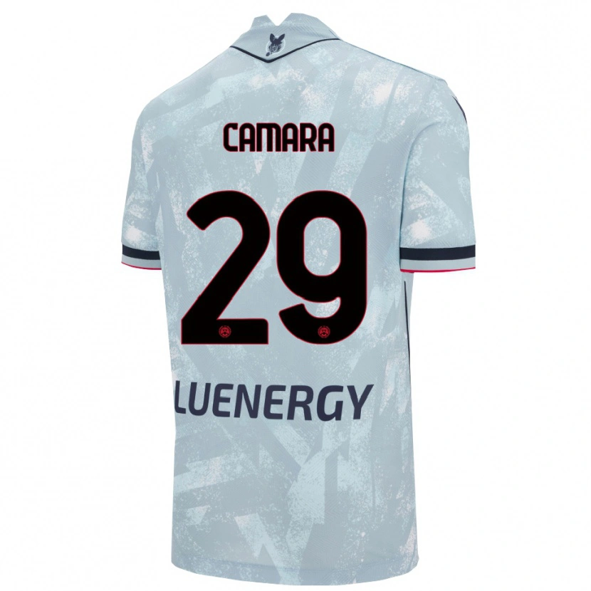 Danxen Enfant Maillot Abdoulaye Camara #29 Bleu Clair Noir Tenues Extérieur 2025/26 T-Shirt