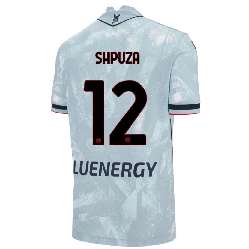 Danxen Enfant Maillot Kleo Shpuza #12 Bleu Clair Noir Tenues Extérieur 2025/26 T-Shirt