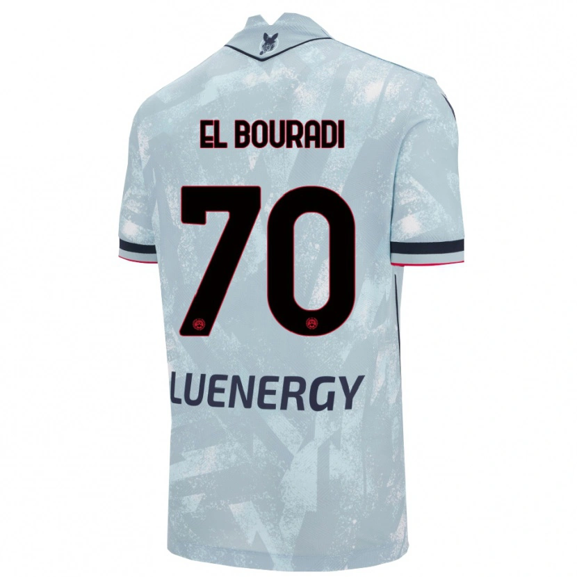 Danxen Enfant Maillot Walid El Bouradi #70 Bleu Clair Noir Tenues Extérieur 2025/26 T-Shirt