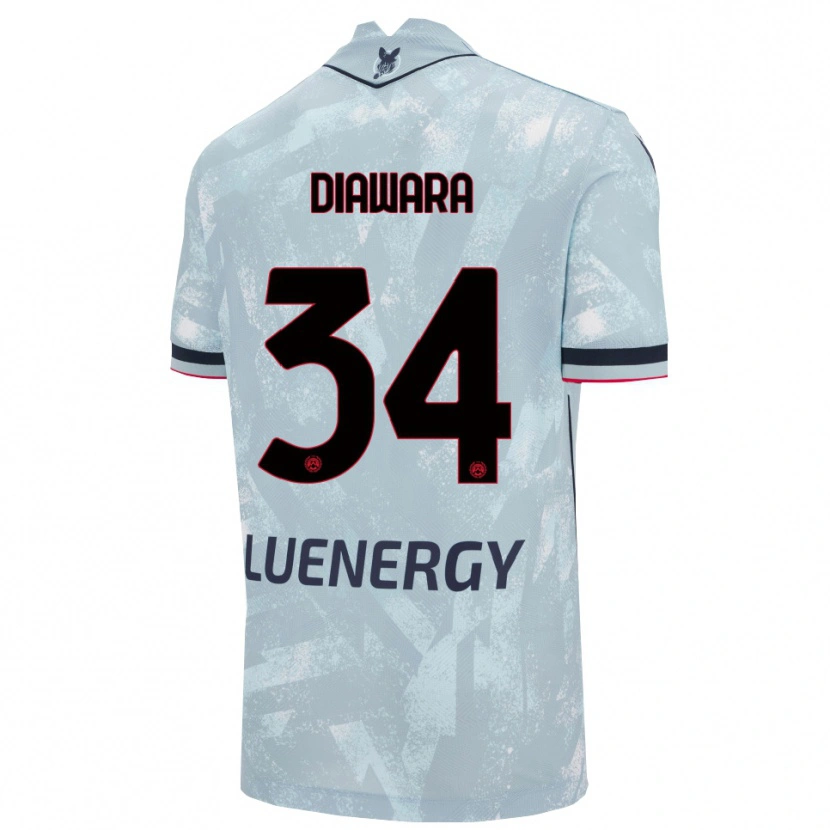 Danxen Enfant Maillot Sekou Diawara #34 Bleu Clair Noir Tenues Extérieur 2025/26 T-Shirt