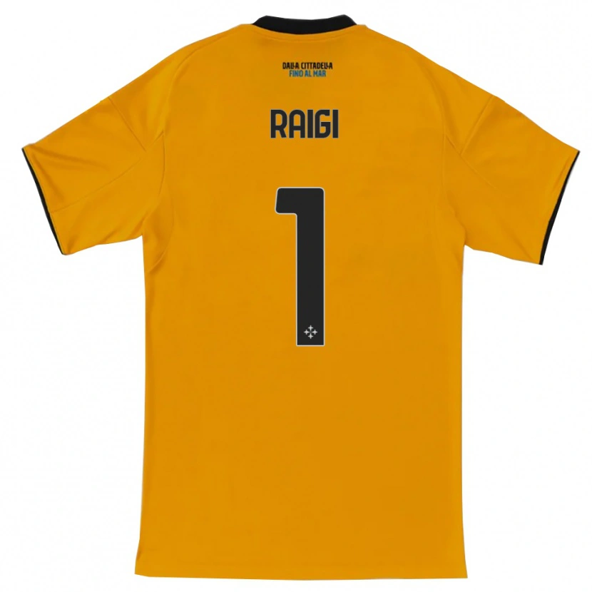 Danxen Enfant Maillot Francesco Raigi #1 Orange Bleu Tenues Extérieur 2025/26 T-Shirt