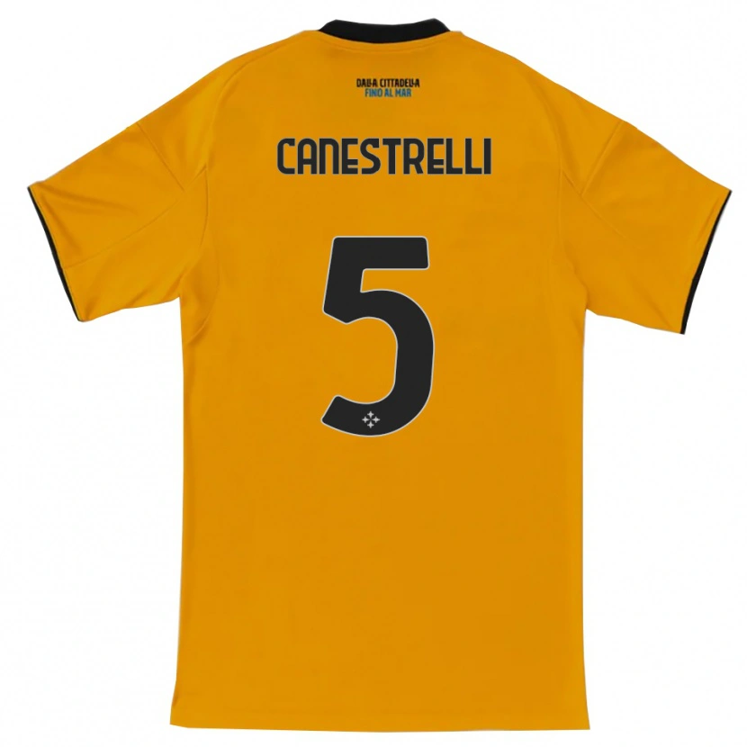 Danxen Enfant Maillot Simone Canestrelli #5 Orange Bleu Tenues Extérieur 2025/26 T-Shirt