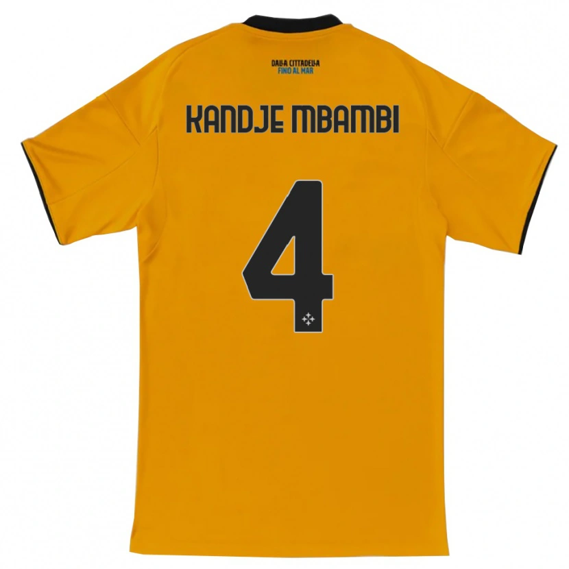 Danxen Enfant Maillot Jeremy Kandje Mbambi #4 Orange Bleu Tenues Extérieur 2025/26 T-Shirt