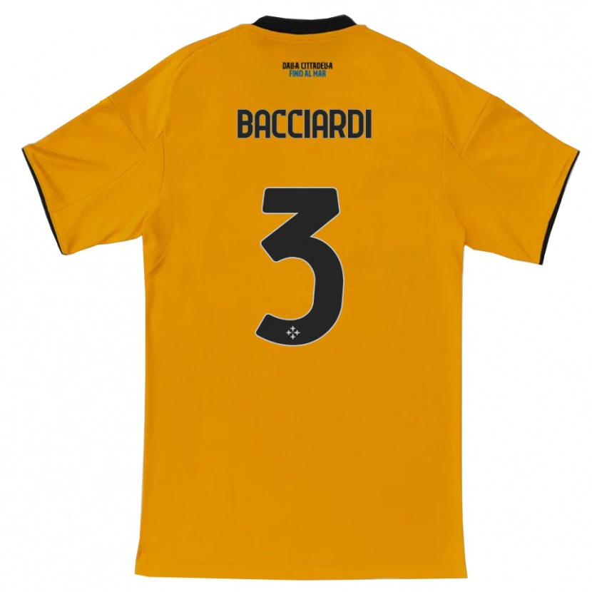 Danxen Enfant Maillot Lorenzo Bacciardi #3 Orange Bleu Tenues Extérieur 2025/26 T-Shirt
