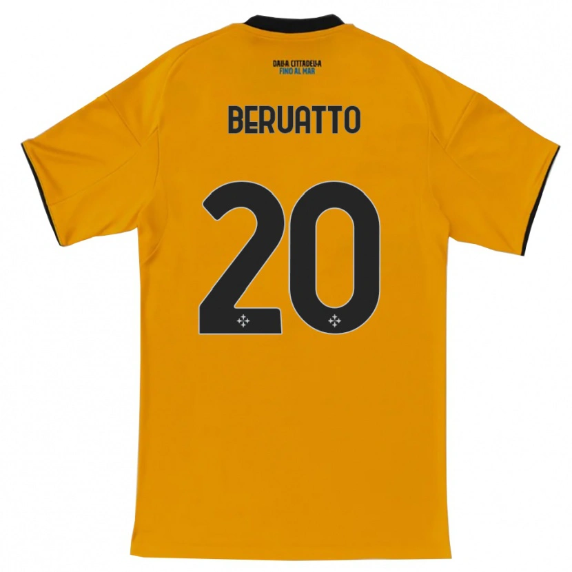 Danxen Enfant Maillot Pietro Beruatto #20 Orange Bleu Tenues Extérieur 2025/26 T-Shirt