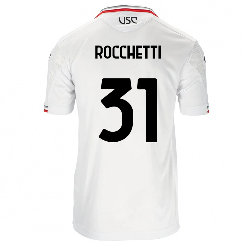 Danxen Enfant Maillot Yuri Rocchetti #31 Blanc Rouge Tenues Extérieur 2025/26 T-Shirt