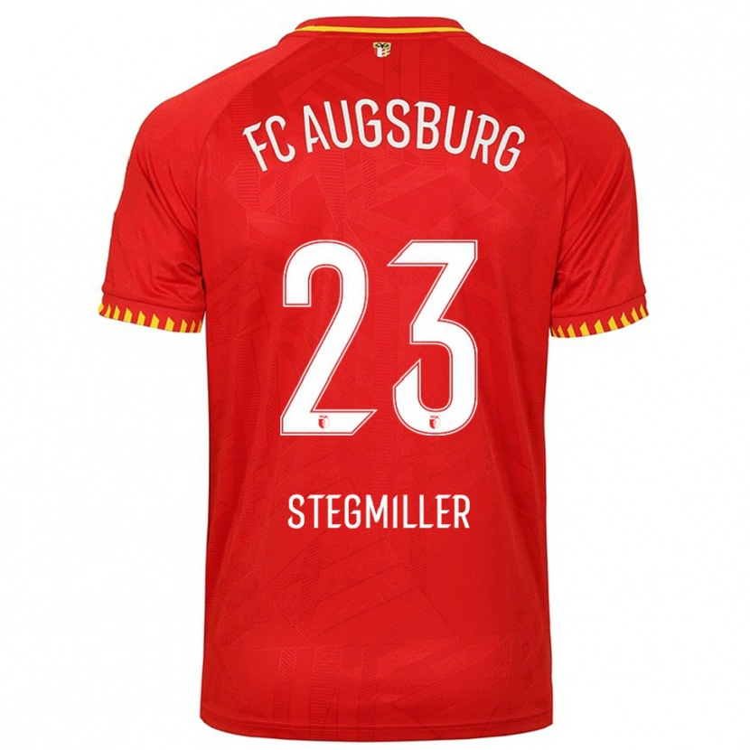 Danxen Enfant Maillot Louis Stegmiller #23 Rouge Jaune Tenues Extérieur 2025/26 T-Shirt