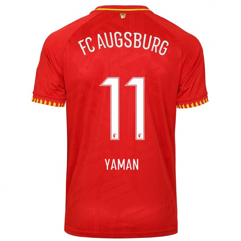 Danxen Enfant Maillot Kerim Yaman #11 Rouge Jaune Tenues Extérieur 2025/26 T-Shirt
