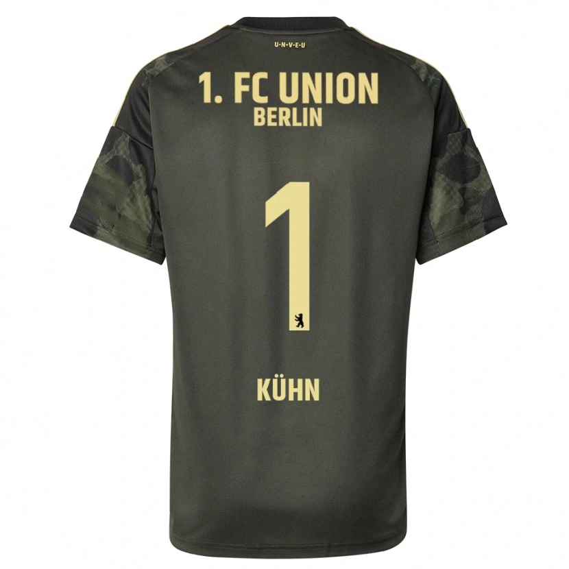 Danxen Enfant Maillot Samuel Kühn #1 Vert Foncé Noir Tenues Extérieur 2025/26 T-Shirt