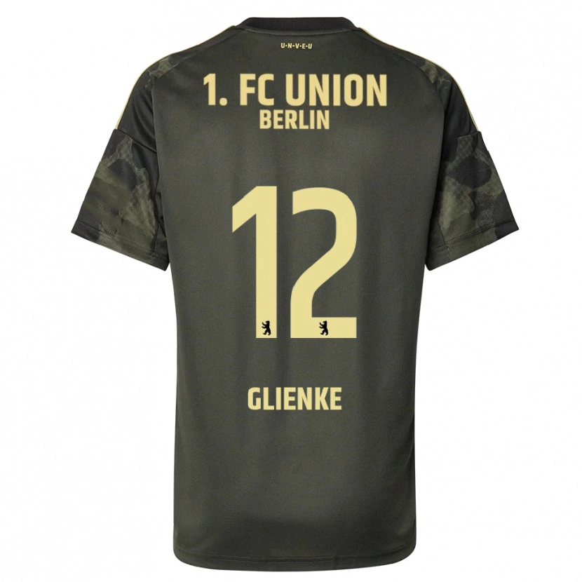 Danxen Enfant Maillot Niklas Glienke #12 Vert Foncé Noir Tenues Extérieur 2025/26 T-Shirt