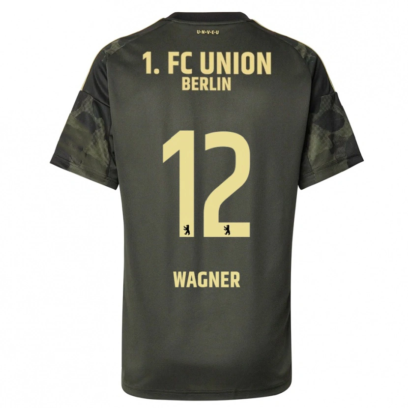 Danxen Enfant Maillot Melanie Wagner #12 Vert Foncé Noir Tenues Extérieur 2025/26 T-Shirt