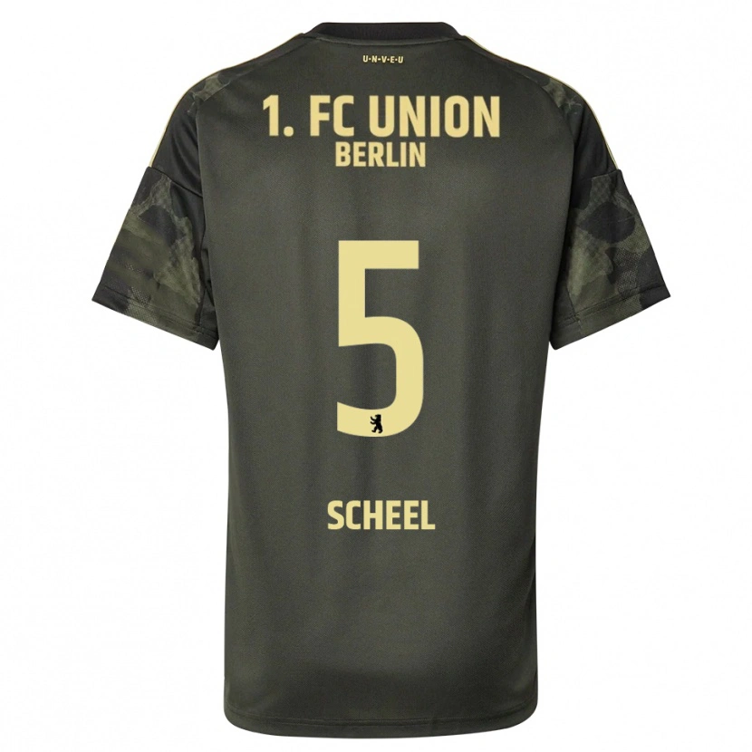 Danxen Enfant Maillot Luca Scheel #5 Vert Foncé Noir Tenues Extérieur 2025/26 T-Shirt